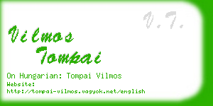 vilmos tompai business card